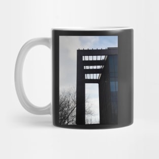 Modern building and two birds Mug